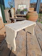 Franse brocante kruk / bankje, Ophalen of Verzenden, Zo goed als nieuw, Hout