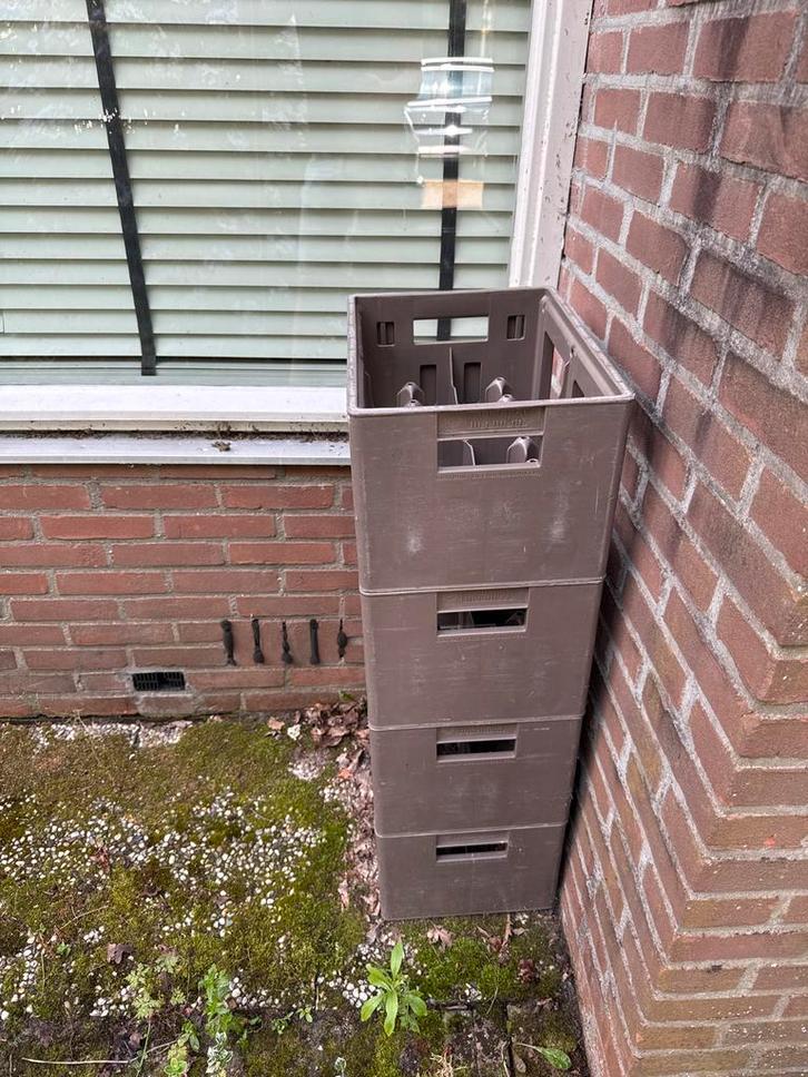 4 Kratten als Bedklossen, Doe-het-zelf en Verbouw, Kratten en Dozen, Gebruikt, Krat, Minder dan 50 cm, 50 cm of meer, Minder dan 40 cm
