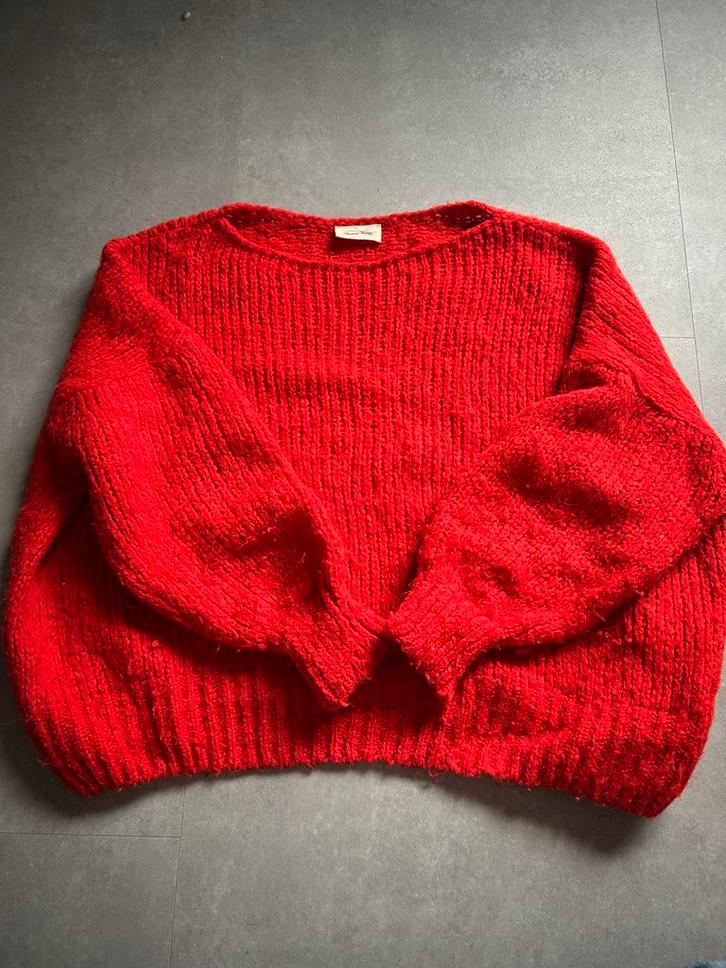 American Vintage Rode Trui XS/S, Kleding | Dames, Truien en Vesten, Gedragen, Maat 34 (XS) of kleiner, Rood, Ophalen of Verzenden