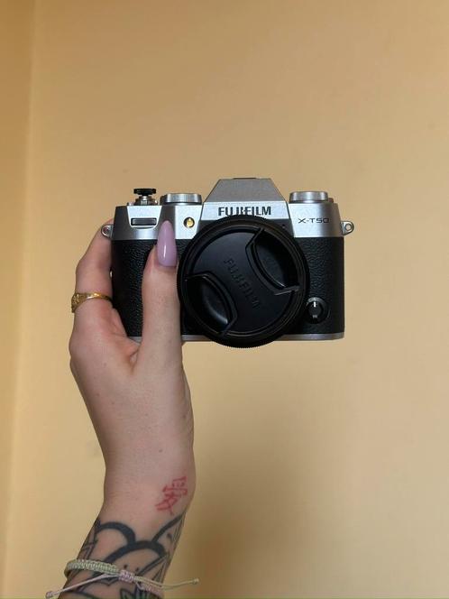 Fujifilm X-T50 + XC15-45mm f/ 3.5-5.6 OIS PZ Zilver, Audio, Tv en Foto, Fotocamera's Digitaal, Fuji, Geen optische zoom, Ophalen