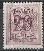 Belgie 1951 - OBP 617pre - Opdruk D - 20 c. (ZG), Verzenden, Postfris
