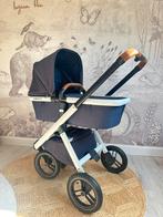 Dubatti kinderwagen wit/blauw, set (zie foto’s), Gebruikt, Verstelbare duwstang, Combiwagen, Ophalen