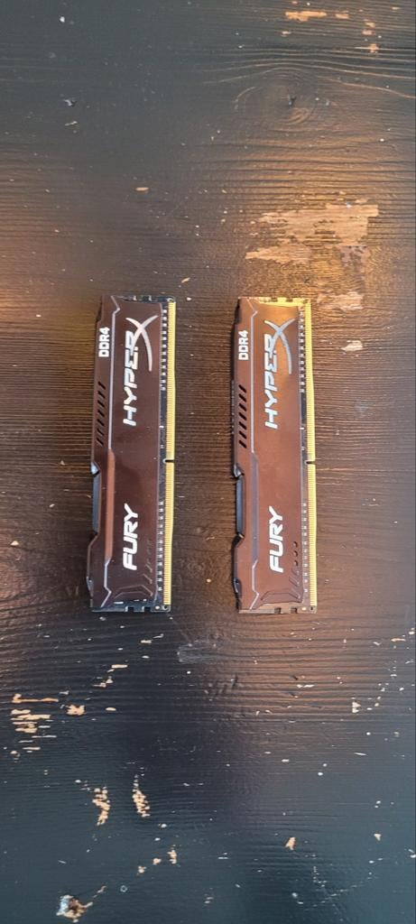 HyperX Fury DDR4 16GB (2x8GB), Computers en Software, RAM geheugen, DDR4, Ophalen of Verzenden, Zo goed als nieuw, Desktop
