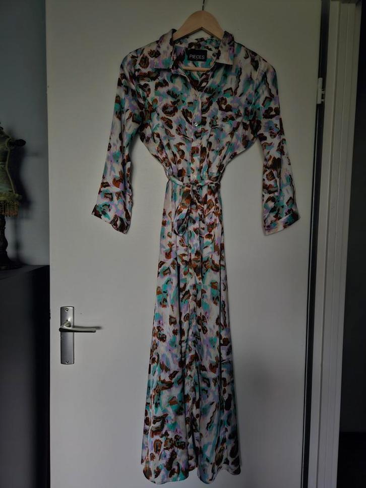 Pieces Maxi Jurk - Maat S, Kleding | Dames, Jurken, Zo goed als nieuw, Maat 36 (S), Overige kleuren, Onder de knie, Ophalen of Verzenden
