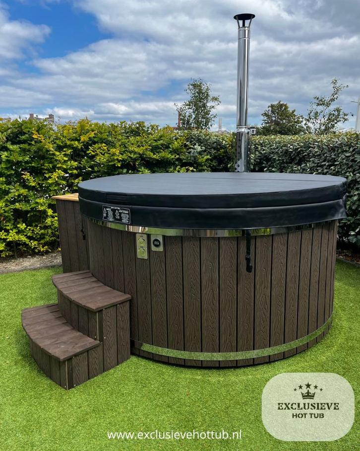 Exclusieve hottub Houtgestookt-Elektrisch of Hybride!!!, Tuin en Terras, Zwembad-toebehoren, Nieuw, Filter, Ophalen