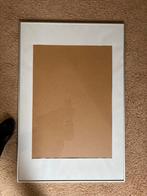 2 Mooie posterlijsten met metalen rand en passe-partout, Gebruikt, Metaal of Aluminium, Ophalen of Verzenden, 75 tot 100 cm