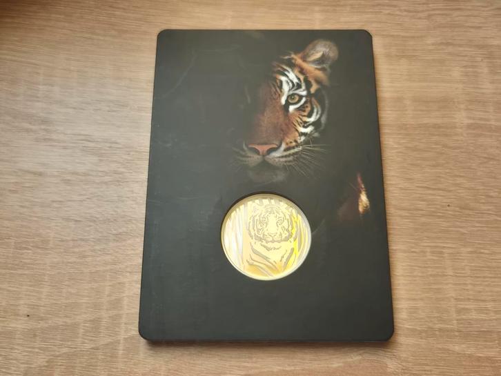 0,5 oz Silver HIDDEN TIGER Coin. 250 Togrog. Mongolia 2019., Postzegels en Munten, Edelmetalen en Baren, Zilver, Ophalen of Verzenden