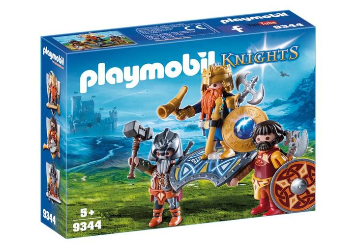 9344 de dwergenkoning met zijn twee helpers NIEUW, Kinderen en Baby's, Speelgoed | Playmobil, Nieuw, Complete set, Ophalen of Verzenden