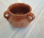vintage aardewerk pot met 3 oren, Ophalen of Verzenden