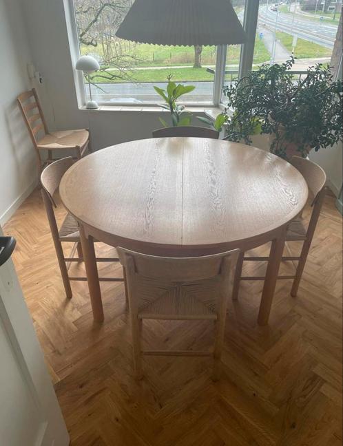 Eetkamerstoelen + tafel, Øresund, Borge Møgensen, Huis en Inrichting, Stoelen, Zo goed als nieuw, Vier, Hout, Overige materialen