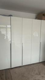 Wit glans kledingkast 5 deurs, Ophalen of Verzenden, 50 tot 75 cm, Zo goed als nieuw