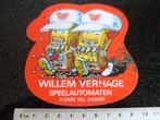 folie sticker Willem Verhage speelautomaten amsterdam logo, Verzamelen, Verzenden, Zo goed als nieuw, Bedrijf of Vereniging