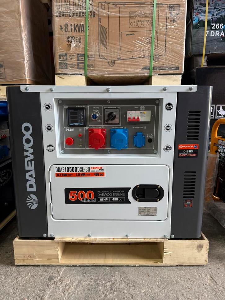 DAEWOO DDAE10500DSE DIESEL AGREGRAAT, Doe-het-zelf en Verbouw, Aggregaten, Zo goed als nieuw, Dieselolie, Ophalen of Verzenden