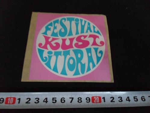 sticker België Festival Kust Littoral, Verzamelen, Stickers, Zo goed als nieuw, Bedrijf of Vereniging, Ophalen