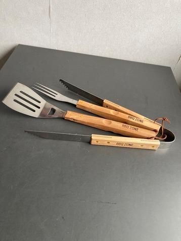 Barbecue gereedschap, rvs, nooit gebruikt, 3 delig beschikbaar voor biedingen