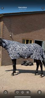 Blauw witte zebra vliegendeken 2m05, Ophalen of Verzenden, Zo goed als nieuw