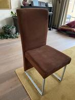 6 Rolf Benz 7400 eetkamer stoelen, Huis en Inrichting, Ophalen, Gebruikt, Bruin, Metaal