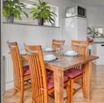 Teak eethoek 4 pers. Hardhout., Ophalen, Gebruikt, Teak/ koloniaal, 4 tot 6 stoelen