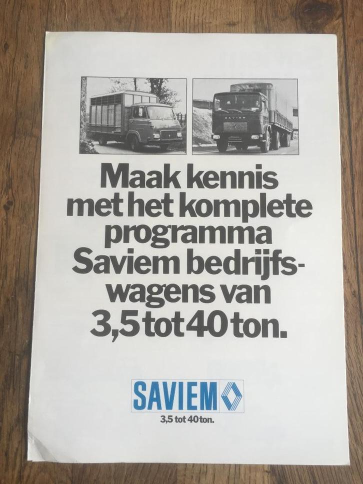 Saviem truck Renault, Boeken, Auto's | Folders en Tijdschriften, Zo goed als nieuw, Renault, Ophalen of Verzenden