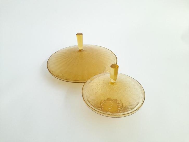 Art Deco koekpot en bonbonnière van A.D. Copier, Antiek en Kunst, Antiek | Glas en Kristal, Ophalen of Verzenden