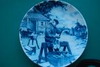 Een  DELFTSBLAUW WANDBORD   KLOMPENMAKER, Ophalen of Verzenden