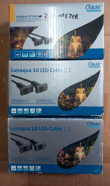 Oase Lunaqua 10 led cable 2.5 meter 3 stuks Nieuw beschikbaar voor biedingen