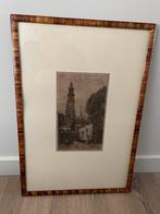 Prachtige antieke ets van Eugene Rensburg, Ophalen of Verzenden