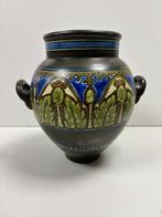 *Plateel oor-vaas - Damascus - Zuid-Holland - 26 cm, Huis en Inrichting, *, Overige kleuren, *, Aardewerk of Porselein