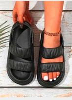 Nieuwe sandalen maat 39. Binnenzool 25.1 cm, Zwart, Nieuw, Sandalen of Muiltjes, Ophalen of Verzenden