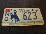 Kentekenplaat licenseplate Wyoming no 2 USA, Gebruikt, Verzenden