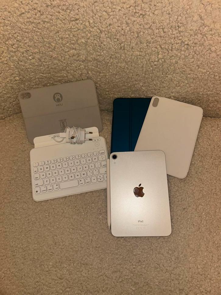 Ipad mini 6 + apple pencil 2 + keybord + apple case, Computers en Software, Apple iPads, Zo goed als nieuw, Apple iPad Mini, Wi-Fi