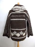 Folklore bruin wollen windstopper vest met capuchon! M, Kleding | Dames, Truien en Vesten, Verzenden, Zo goed als nieuw, Maat 38/40 (M)