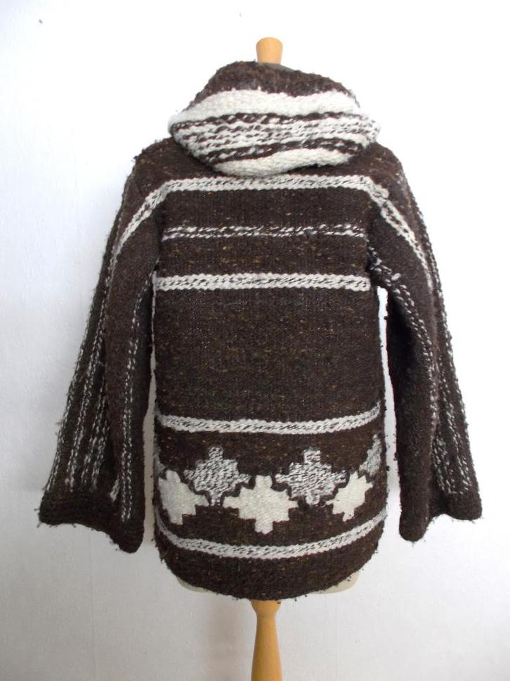 Folklore bruin wollen windstopper vest met capuchon! M, Kleding | Dames, Truien en Vesten, Zo goed als nieuw, Maat 38/40 (M), Bruin