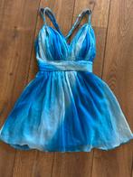 Blauw jurkje met steentjes - XS/S, Blauw, Ophalen of Verzenden, Maat 34 (XS) of kleiner, Gedragen