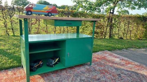 Gave groene werkbank (2 stuks), Huis en Inrichting, Kasten | Overige, Zo goed als nieuw, Ophalen