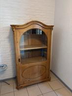 Antieke Grenen vitrinekast, Gebruikt, 25 tot 50 cm, Met deur(en), Antiek