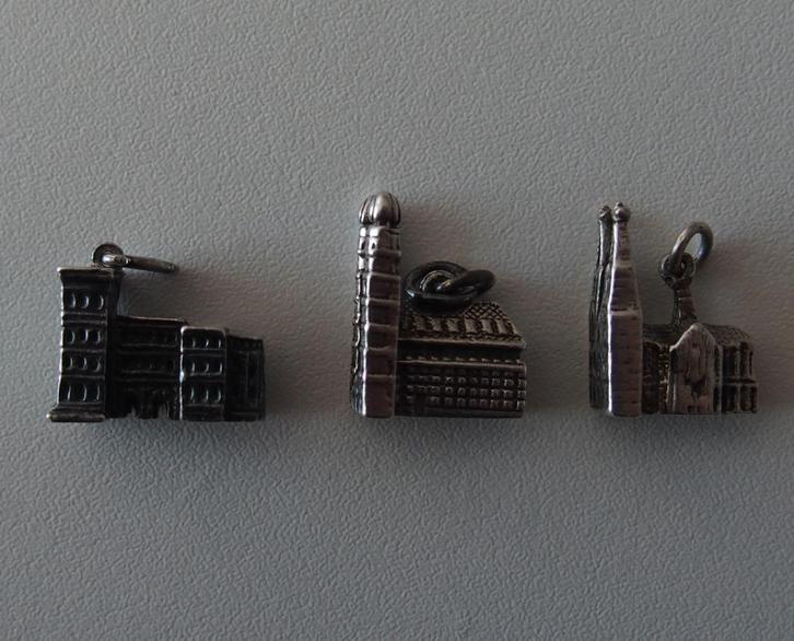 ZILVEREN HANGERS KERKEN (DUITSLAND), Sieraden, Tassen en Uiterlijk, Antieke sieraden, Hanger, Zilver, Verzenden