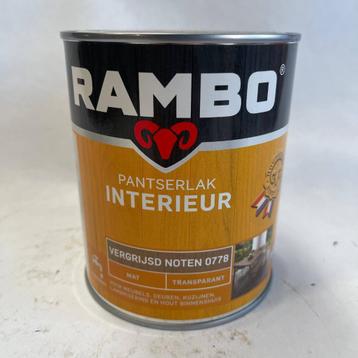 Rambo Pantserlak Puur Vergrijsd Noten 0778 Mat 750ml beschikbaar voor biedingen