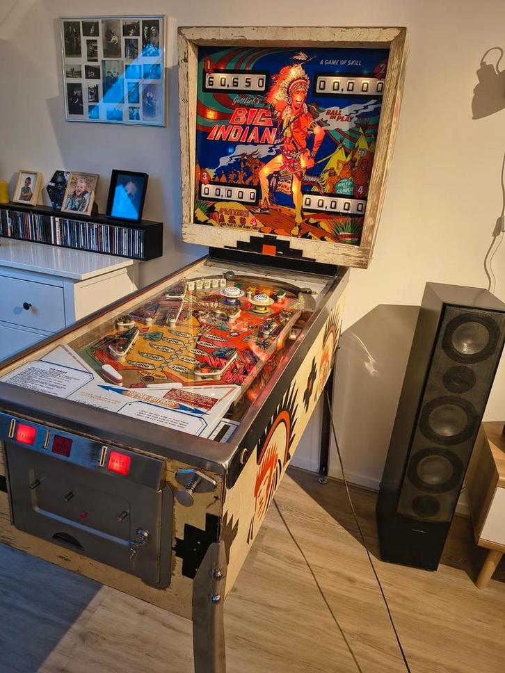 Big Indian Flipperkast, Verzamelen, Automaten | Flipperkasten, Gebruikt, Mechanisch, Flipperkast, Gottlieb, Ophalen of Verzenden