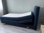 Avek Boxspring 1.00x2.00 donkerblauw, Ophalen, 100 cm, Eenpersoons, Blauw