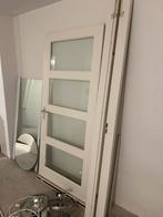 Stalen Kozijn met Opdekdeur, Doe-het-zelf en Verbouw, Deuren en Horren, Gebruikt, 80 tot 100 cm, Binnendeur, Ophalen of Verzenden