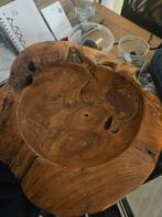 Houten Schaal - Uniek Design, Gebruikt, Schaal, Rond, Ophalen of Verzenden