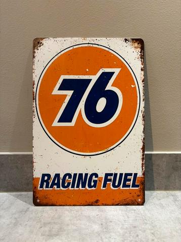 Mancave Bar Café Wanddecoratie metalen bordje 76 Racing Fuel beschikbaar voor biedingen