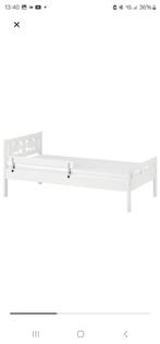 Wit kinderbed, Kinderen en Baby's, Kinderkamer | Bedden, 70 tot 85 cm, Ophalen of Verzenden, Zo goed als nieuw, Lattenbodem