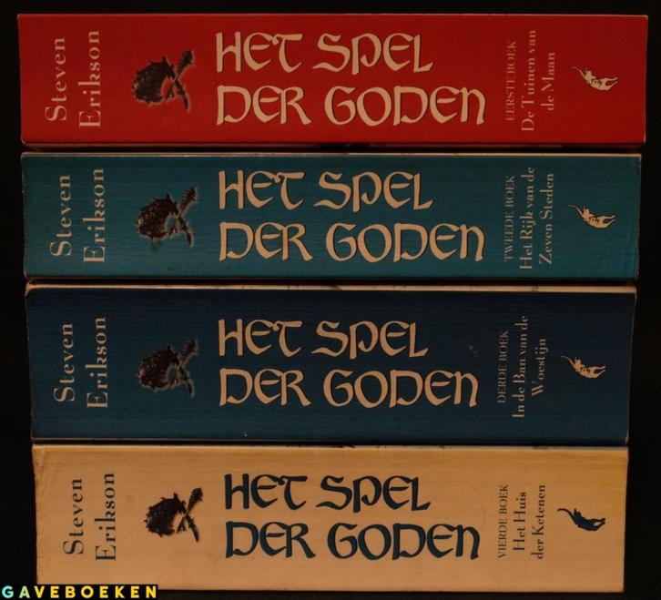 Spel der Goden - Steven Erikson - Luitingh Sijthoff - 4x SC, Boeken, Fantasy, Gelezen, Ophalen of Verzenden