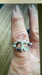 Echt Zilveren Ring met Hartjes gemerkt 835, Nieuw, Ophalen of Verzenden, 17 tot 18, Dame