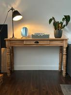 Grenen sidetable landelijk klassiek blank geschuurd, Huis en Inrichting, Tafels | Sidetables, 100 tot 150 cm, Ophalen of Verzenden