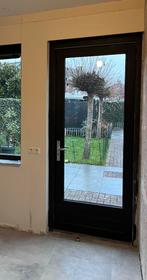 Hardhouten buitendeur / keukendeur met HR++ glas, Ophalen, 80 tot 100 cm, 215 cm of meer, Zo goed als nieuw