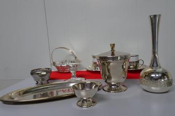 9 stuks leuke verzilverde spulletjes, WMF, DE, K&H, enz...! beschikbaar voor biedingen