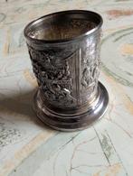 Verzilverde  lepelbeker met Gedetailleerde Scènes, Antiek en Kunst, Antiek | Goud en Zilver, Ophalen of Verzenden
